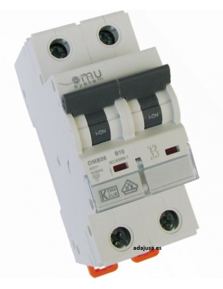 Disjuntor 2 pólos 50A OMU adajusa OMB06250C
