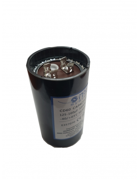 Capacitor de partida com terminais adajusa