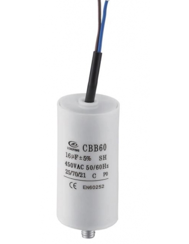 Capacitor permanente 5uF 450Vac M8