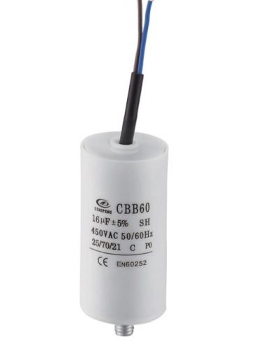 Capacitor permanente 8uF 450Vac M8