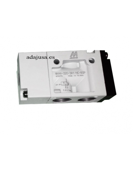 1/4 3-way monostable valve (NO) - Mindman - ADAJUSA