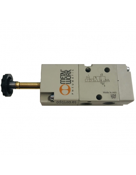 1/8 electrovalvula monoestável de 3 vias sem bobina - Metal Work - adajusa.es