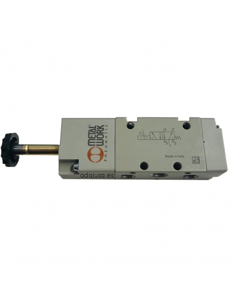 Eletrovalve monosseutável de 1/4 5 vias assistido sem bobina - Metal Work - adajusa.es