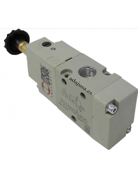 Electroválvula 1/8 3 vias monoestável aberto NA 24Vac - Metal Work | ADAJUSA