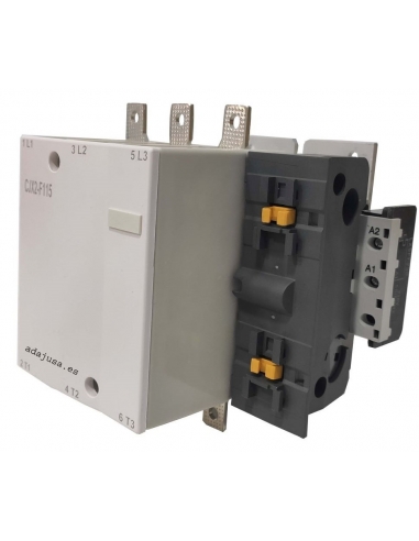 Three-phase contactor 3 poles AC-3 115A 230Vac CJX2-F115 | https://adajusa.es/en/