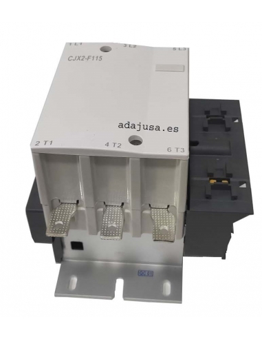 Three-phase contactor 3 poles AC-3 115A 230Vac CJX2-F115 | https://adajusa.es/en/