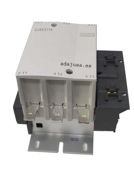 Three-phase contactor 3 poles AC-3 115A 230Vac CJX2-F115 | https://adajusa.es/en/
