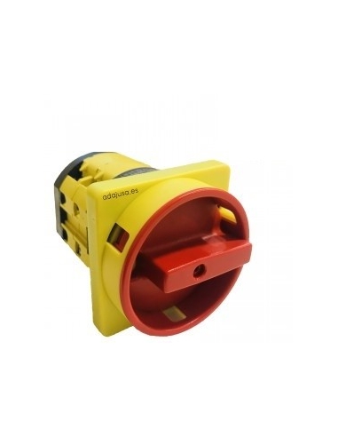 Interruptor de câmara de 3 polos 40a placa amarela-vermelha de 67x67mm - Giovenzana adajusa