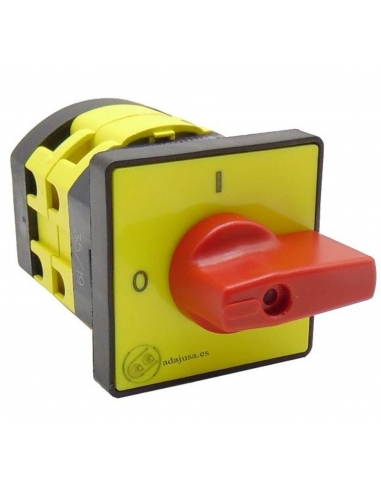 4-pole cam switch 40a 64x64mm red lever - Giovenzana