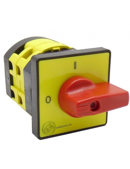Giovenzana 25a interruptor para 64x64mm placa de controle dianteiro alavanca vermelha | adajusa