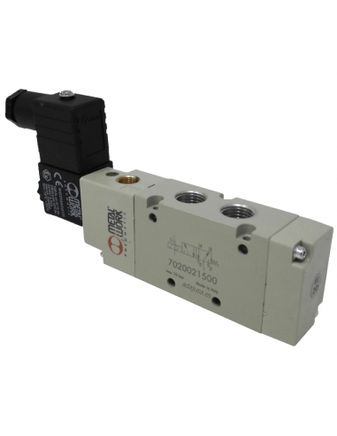 Electroválvula 1/4 monoestável 5 vias assistido 24Vac 3.5VA - Metal Work