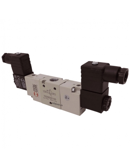 eletrovalve 1/4 3 vias biestável 24Vcc 2,5W - Metal Work - ADAJUSA