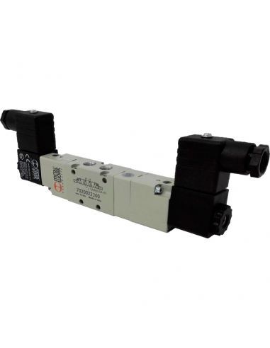 eletrovalve 1/4 5 vias 3 posições 110Vac 3,5VA centros de pressão - Metal Work - ADAJUSA