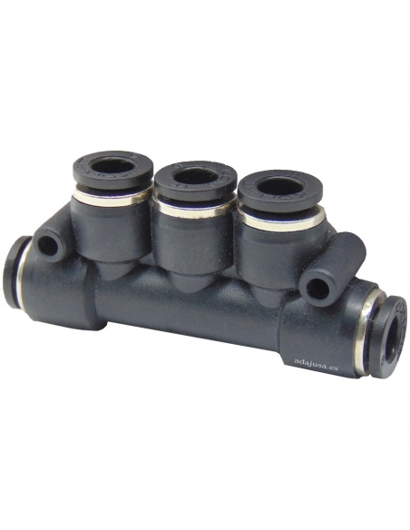 Collector 5 sockets Ø8 with fittings - ADAJUSA