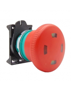 Cabeça de botão de emergência 40mm com indicação PPFN1R4S - Giovenzana Giovenzana