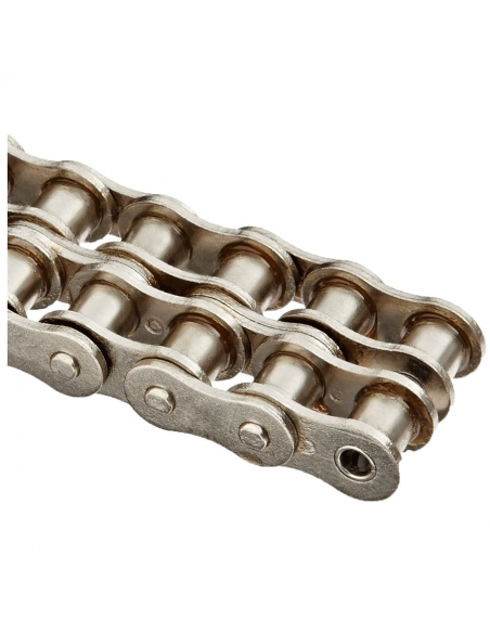 Double stainless roller chain 9.525 3/8 06BBS-2 ISO 8187 - ADAJUSA
