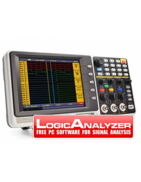 Oscilloscope + PROMAX/ADAJUSA logic analyzer