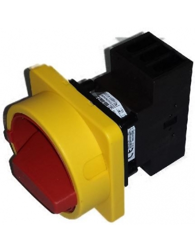 Interruptor trifásica 20A Tamanho 67 botão amarelo-vermelho