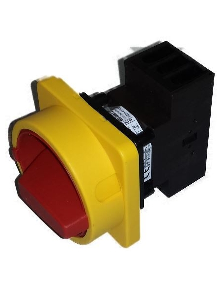 Interruptor trifásica 20A Tamanho 67 botão amarelo-vermelho