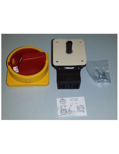 Interruptor trifásica 20A Tamanho 67 botão amarelo-vermelho