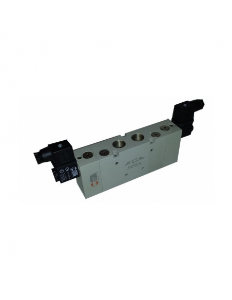 electrovalvula 1/2 5vias3 centros de pressão 24Vdc 5W - Metal Work - ADAJUSA