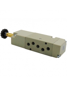 Pneumatic solenoid valve 5/2 assisted monostable on base - Metal Work - ADAJUSA 2