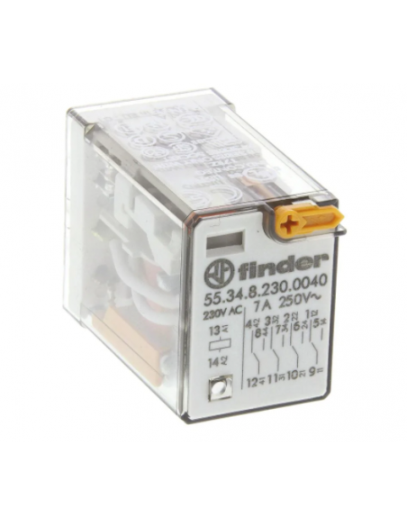 Relay 4 contatos 7A, 24Vdc FINDER série 55