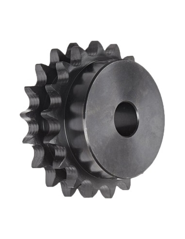 Double sprockets for roller chain 3/8 x 7/32 06B-2 DIN8187 - ISO R606 - ADAJUSA