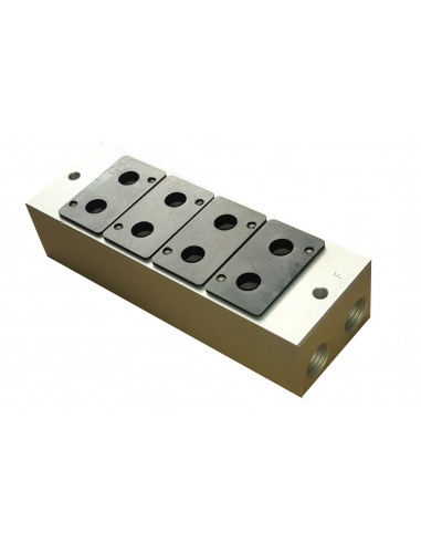 Multiple base for 1/2 3-way valves Mindman 460 series - ADAJUSA