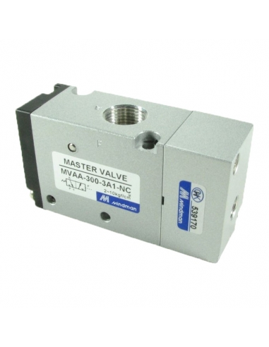 Open monostable 3/8 3-way valve NO Mindman - ADAJUSA