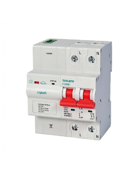 Permanent surge protector and undervoltage IGA 2x40A automatic rearmament Vigivolt toscano Adajusa