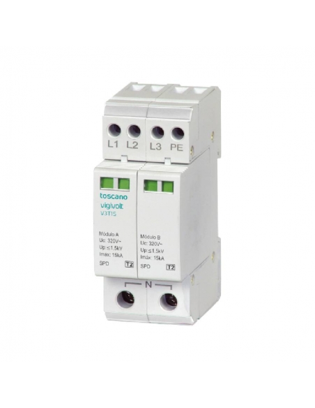 Protector transient three-phase surges Toscano adajusa