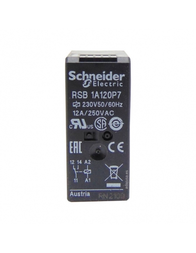 Relé de interface 1 contato, 12A 230Vac SCHNEIDER | Adajusa