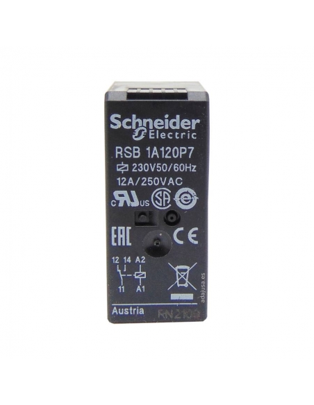 Relé de interface 1 contato, 12A 230Vac SCHNEIDER | Adajusa