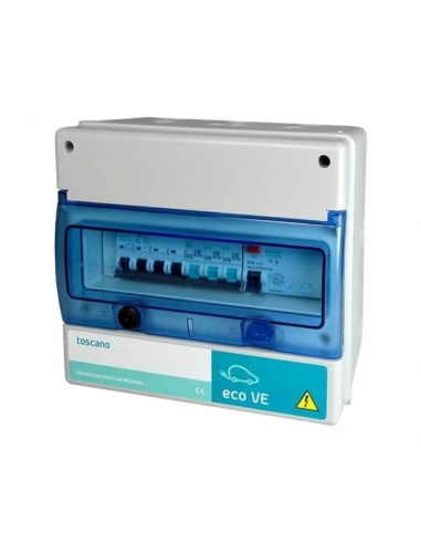 Painel de controle e proteção ECO-VE-COMBI monofásico 63A Toscano ADAJUSA