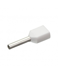 Saco 100 ponteiras duplo 0,5 mm pré-isolado
