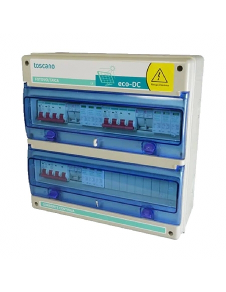 Painel de proteção para instalações fotovoltaicas 2 strings / 2 MPPT ECO-DC-2INV-s TOSACNO | ADAJUSA