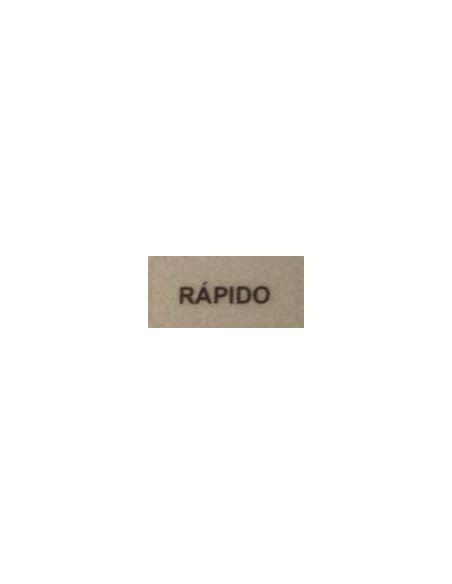 Rótulo "RAPIDO"