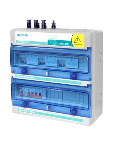 Painel de proteção para instalações fotovoltaicas 1strings/1MPPT ECO-DC-INV-AC TOSCANO | ADAJUSA