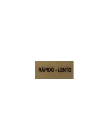 Rótulo "RAPIDO-SLOW"