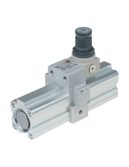 Pneumatic pressure multiplier diameter 40 with regulator - Metal Work - ADAJUSA