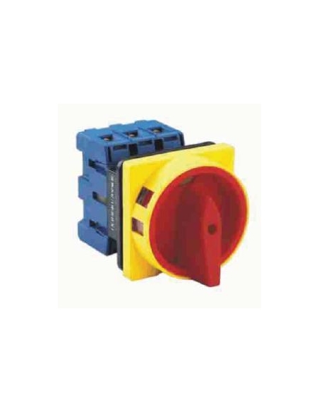 Three-phase switch 63A size 67 yellow-red knob
