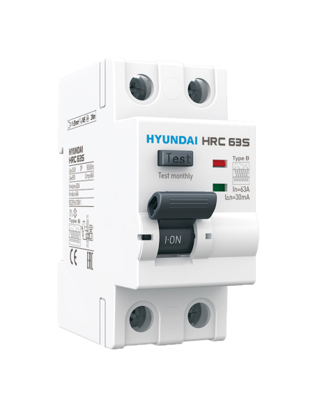 Diferencial de 2 pólos classe B 63A, 30mA Hyundai Electric | ADAJUSA