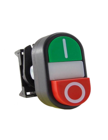Cabeça de botão duplo verde luminoso vermelho PPDL - Giovenzana