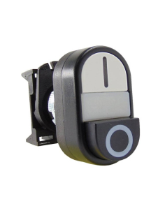 Cabeça de botão dupla preto e branco luminoso - Giovenzana