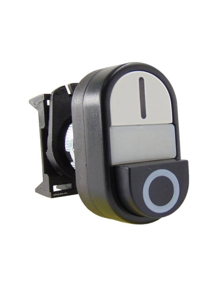 Cabeça de botão dupla preto e branco luminoso - Giovenzana