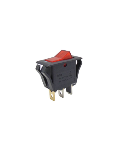 Interruptor luminoso vermelho 16A-250V 13.5x28mm Série Tes | Adajusa