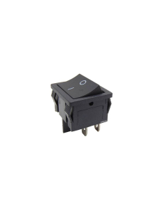 Interruptor preto 16A-250V 2 circuitos 22.2x20mm Série Tes :: Interruptor preto 16A-250V 2 circuitos 22.2x20mm Série Tes Adajusa