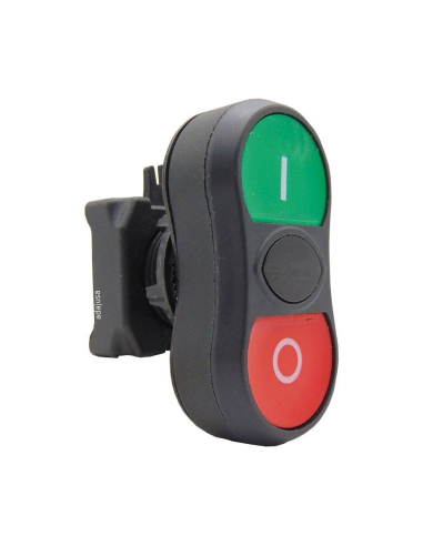 Botão de pressão dupla cabeça verde vermelho - EMS | Adajusa