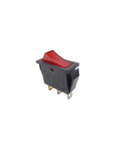 Interruptor luminoso vermelho 16A-250V 28x11mm Série Tes | Adajusa